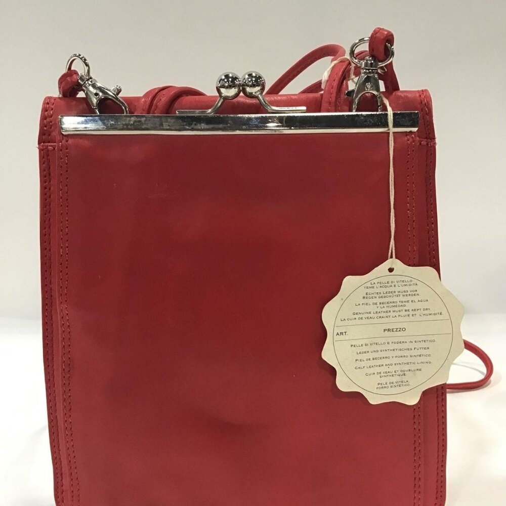NWT Francesco Biasia crossbody leather purse in red - Picture 2 of 8